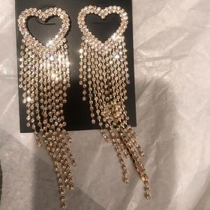 Rhinestone Costume earrings NWOT